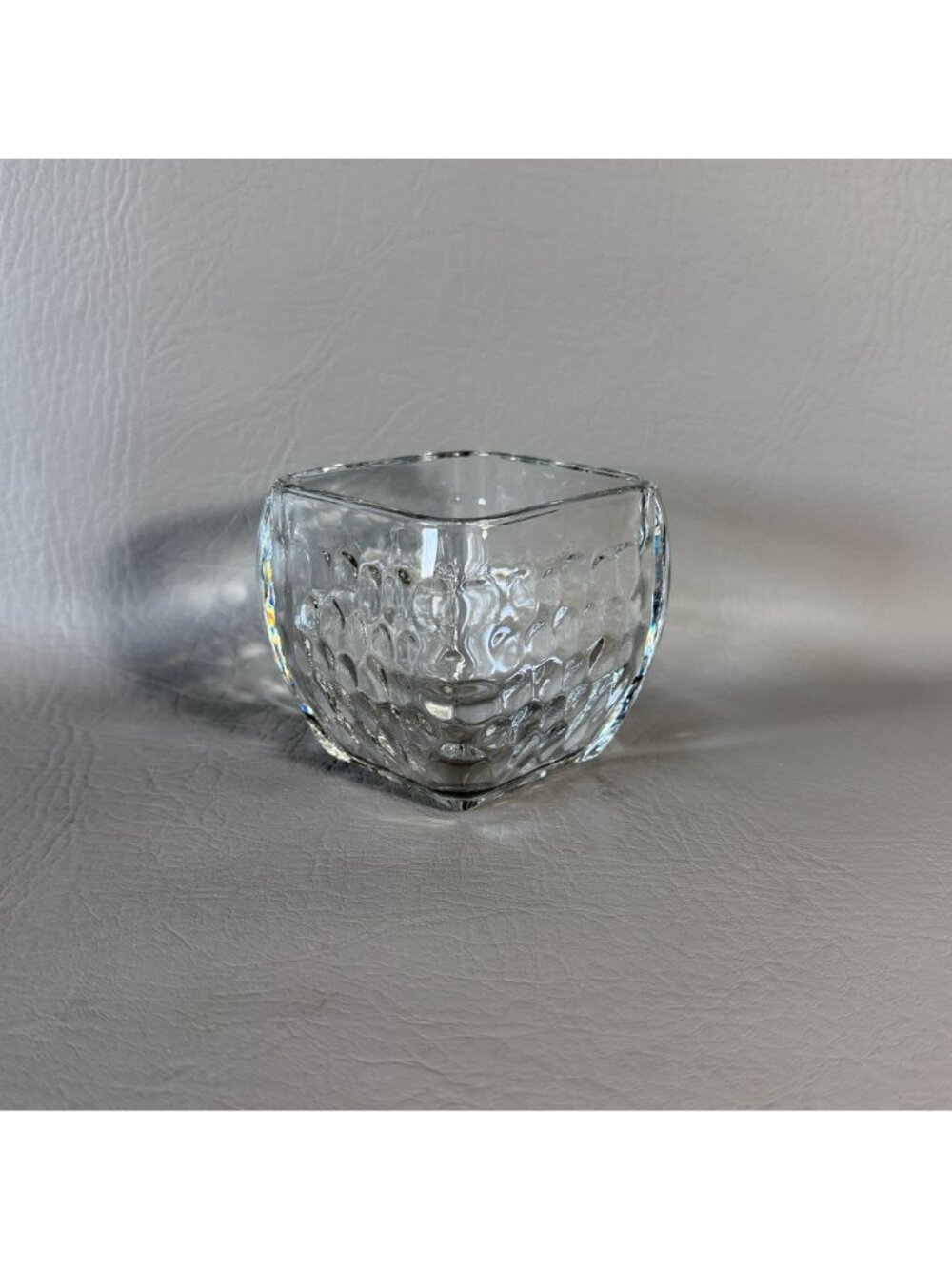 Vintage PartyLite Clear Square Pebble Glass Votive Candle Holder 3.5" - Picture 10 of 10